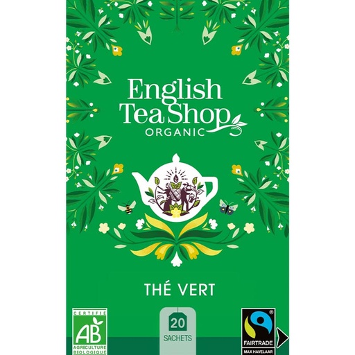 [29151] Thé Vert Bio 20 sachets x6 ETS