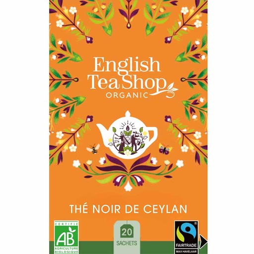 [57857] Thé Noir de Ceylan Bio 20 sachets x6 ETS