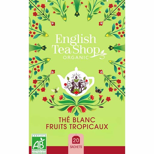 [57901] Thé Blanc Fruits Tropicaux Bio 20 sachets x6 ETS