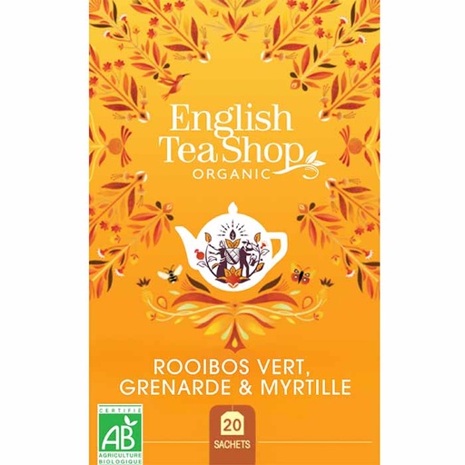 [57987] Rooibos Vert, Grenade & Myrtille Bio 20 sachets x6 ETS
