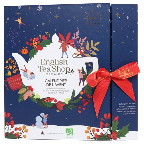 English Tea Shop - Calendrier de l'avent thés et infusions bio 2023 à  cartes - 25 thés