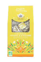 [59561] Infusion Citronnelle Agrumes &amp; Gingembre Bio 15 sachets pyramides x6 ETS