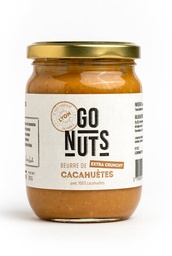[90174] Beurre de Cacahuètes Extra Crunchy Bio 270g x9 Go Nuts