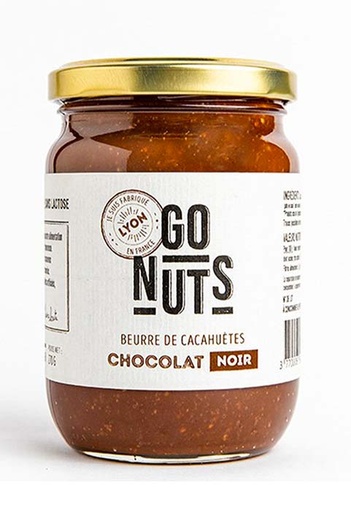 [90136] Beurre de Cacahuètes Chocolat Noir Bio 270g x9 Go Nuts