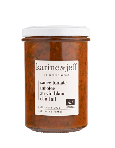 [39663] Sauce Tomate au Vin Blanc et à l'Ail Bio 200g x6 Karine & Jeff