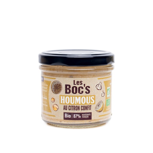[90067] Houmous au Citron Confit Bio 110g x6 Les Boc's