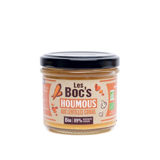 [90043] Houmous aux Lentilles Corail Bio 110g x6 Les Boc's