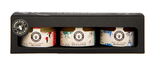 [99620] Coffret de 3 miels en pot de 40g x6 Compagnie du miel