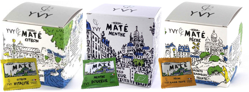 [76463] Assortiment de Matés Aromatisés Bio 15 sachets x24 YVY