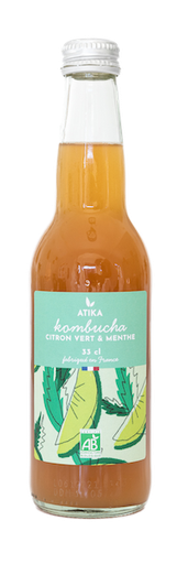 [89716] Kombucha Citron & Menthe Bio 33cl x12 Atika