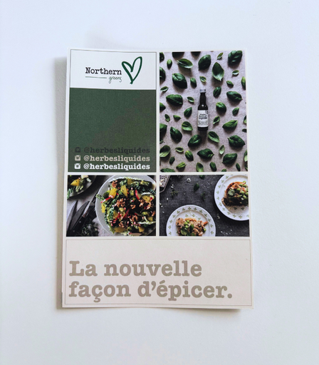 [U01NORTHENGREENS] Dépliant recettes 4 pages Herbes Liquides Northern Greens
