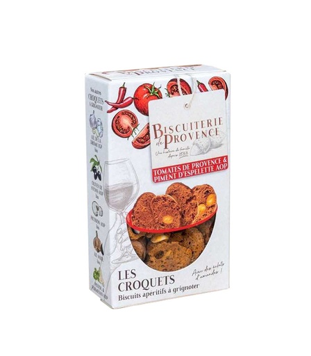 [92045] Croquets Tomates Provences & Piment Espelette 90g x10 Biscuiterie de Provence