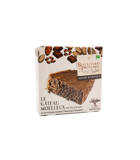 [82413] Mini gâteau moelleux Amandes & Chocolat Bio 110g x13 Biscuiterie de Provence