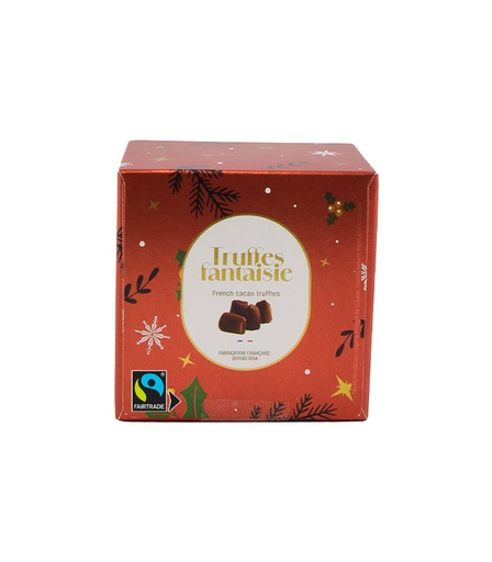 [90111] Ballotin noel Truffes nature Fair Trade 100g x32 Mathez