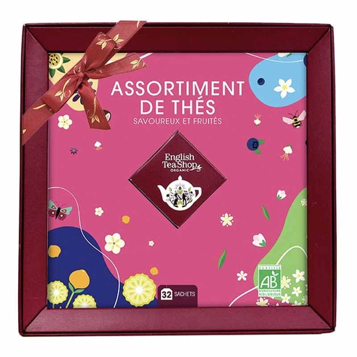 [69133] Coffret Assortiment de thés Bio 32 sachets x6 ETS