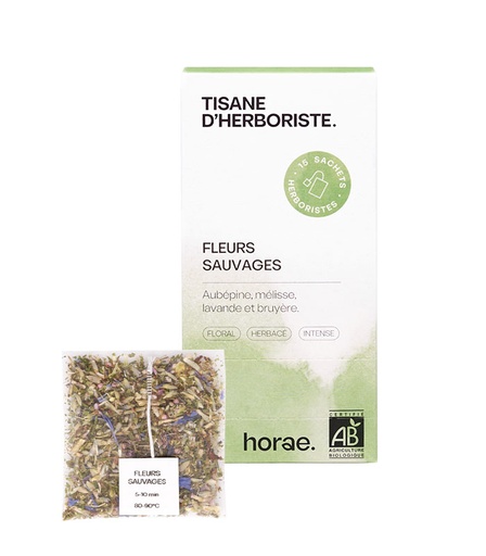 [50653] Tisane d'herboriste Bio - Fleurs sauvages 15 sachets x6 Horae